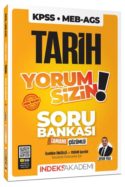 2026 KPSS MEB-AGS Tarih Yorum Sizin Soru Bankası Çözümlü İndeks Akademi Yayıncılık Vega Efsanesi