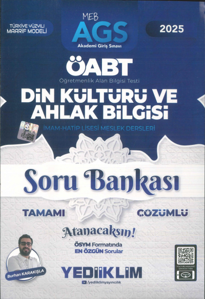 2025 MEB AGS ÖABT Din Kültürü ve Ahlak Bilgisi Tamamı Çözümlü Soru Bankası Yediiklim Yayınları Vega Efsanesi