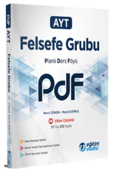 AYT Felsefe Grubu Planlı Ders Föyü Video Anlatım Destekli Eğitim Vadisi Yayınları Vega Efsanesi