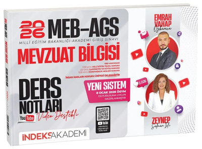 2026 MEB-AGS Mevzuat Bilgisi Video Ders Notları İndeks Akademi Yayıncılık Vega Efsanesi