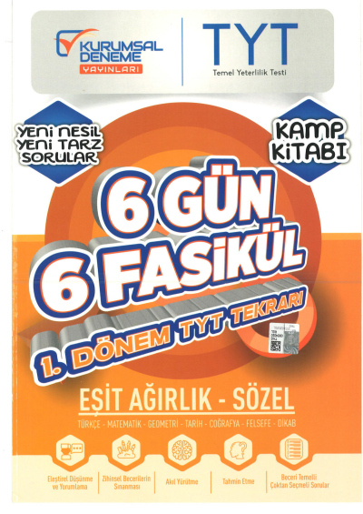 TYT Eşit Ağırlık Sözel 6 Gün 6 Fasikül Yarıyıl Genel Tekrar Kamp Kitabı Vega Efsanesi