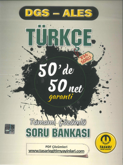 DGS-ALES TÜRKÇE 50'DE 50 NET TAMAMI ÇÖZÜMLÜ SORU BANKASI Vega Efsanesi