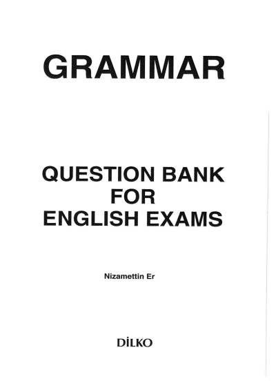 QUESTION BANK FOR ENGLISH EXAMS YDS- YDT NİZAMETTİN ER Vega Efsanesi