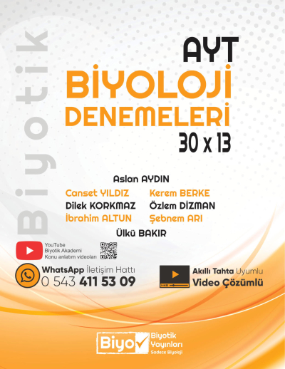 AYT Biyoloji Biyotik 30 x 13 Denemeleri Biyotik Yayınları Vega Efsanesi