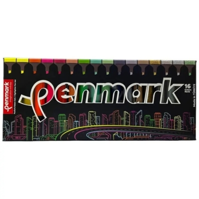 Penmark Fosforlu Kalem 16 Renk Set Süper Kutu Vega Efsanesi