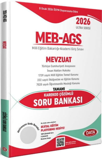 2026 MEB AGS Ultra Serisi Mevzuat Tamamı Çözümlü Soru Bankası Data Yayınları Vega Efsanesi