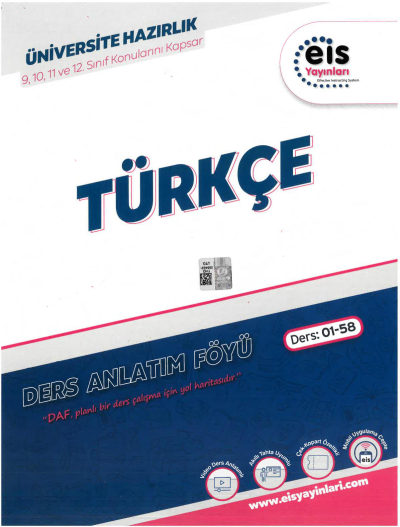 TYT AYT Türkçe Ders Anlatım Föyü Eis Yayınları (Ders: 01-58) 9-10-11-12. Sınıf Konularını Kapsar Vega Efsanesi