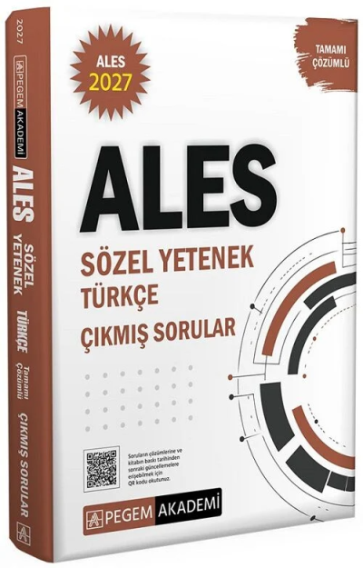 2027 ALES Sözel Yetenek Türkçe Çıkmış Sorular Çözümlü Pegem Akademi Yayınları Vega Efsanesi