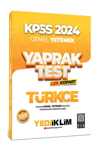 2024 KPSS Türkçe Yaprak Test Çek Kopart Vega Efsanesi