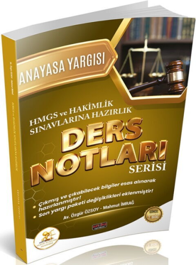 HUKAL HMGS HAKİMLİK Anayasa Yargısı Ders Notları Savaş Yayınları