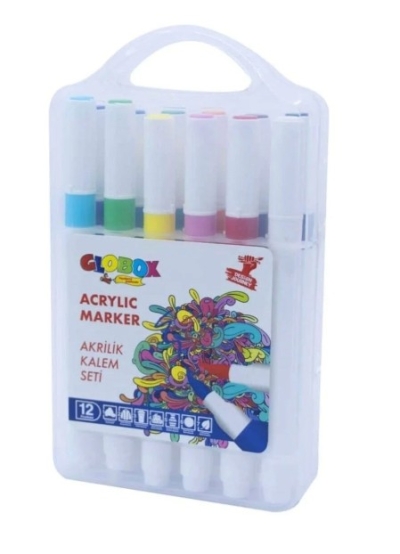 Globox Akrilik Marker Kalem Seti 12 Renk Vega Efsanesi