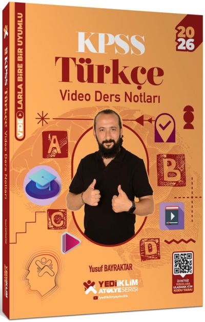2026 KPSS Türkçe Atölye Video Ders Notları Yusuf Bayraktar Yediiklim Yayınları Vega Efsanesi