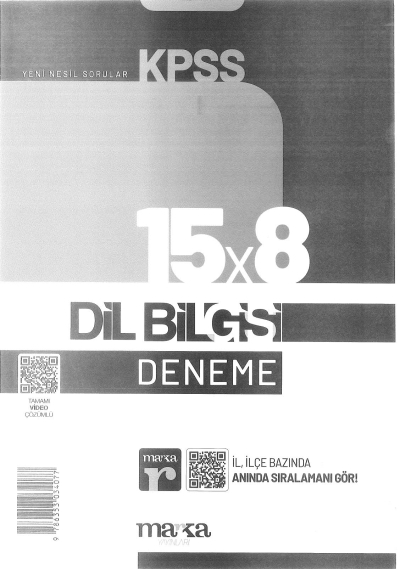 DİL BİLGİSİ 15*8 DENEME VİDEO ÇÖZÜMLÜ Vega Efsanesi