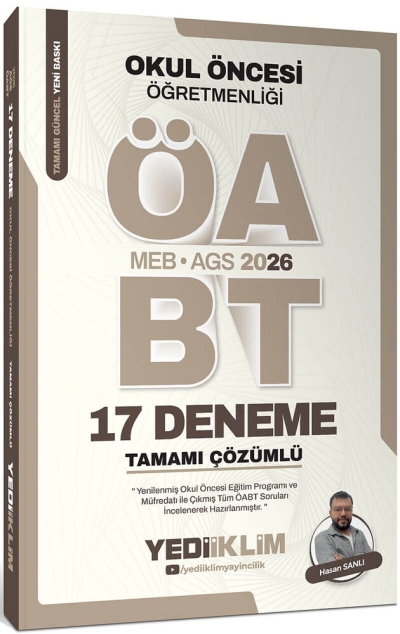 ÖABT MEB-AGS Okul Öncesi Öğretmenliği 17 Deneme Çözümlü - Hasan Sanlı Yediiklim Yayınları Vega Efsanesi
