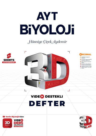 3D Yayınları AYT Biyoloji Video Destekli Defter Vega Efsanesi