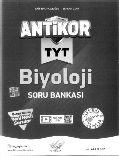 TYT BİYOLOJİ ANTİKOR SORU BANKASI Vega Efsanesi