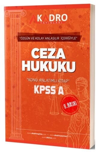 A Kadro Yayınları KPSS A Grubu Ceza Hukuku Konu Anlatımlı Vega Efsanesi