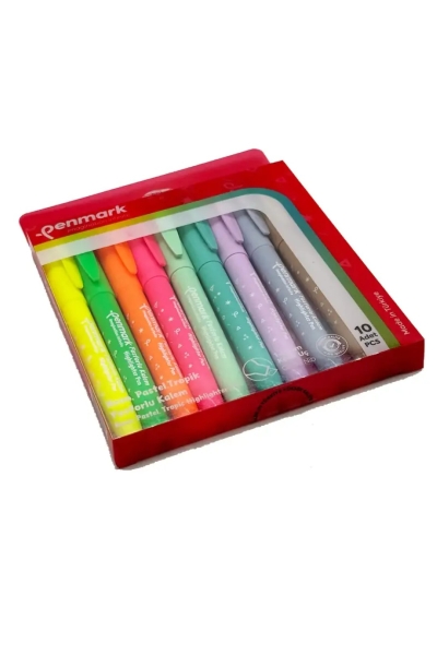 Penmark Kalem Tipi Fosforlu Bristol Kalem Neon Pastel Tropik Renkler 10 Lu Vega Efsanesi