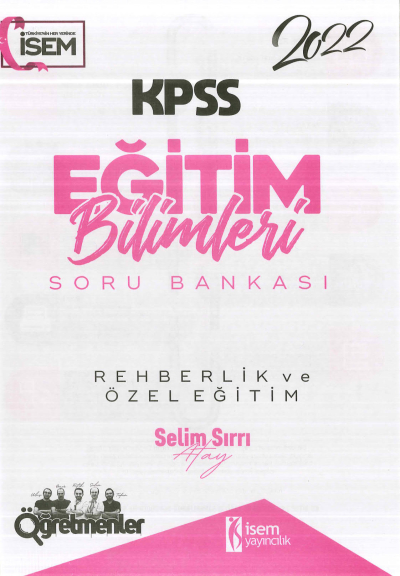 REHBERLİK VE ÖZEL EĞİTİM SORU BANKASI