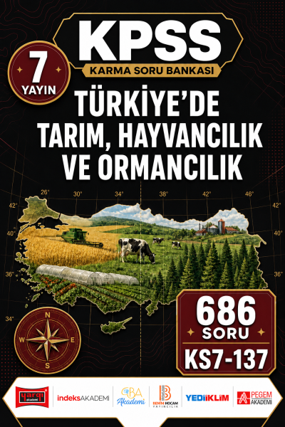 Türkiye’de Tarım, Hayvancılık ve Ormancılık 7 Yayın 686 Soru