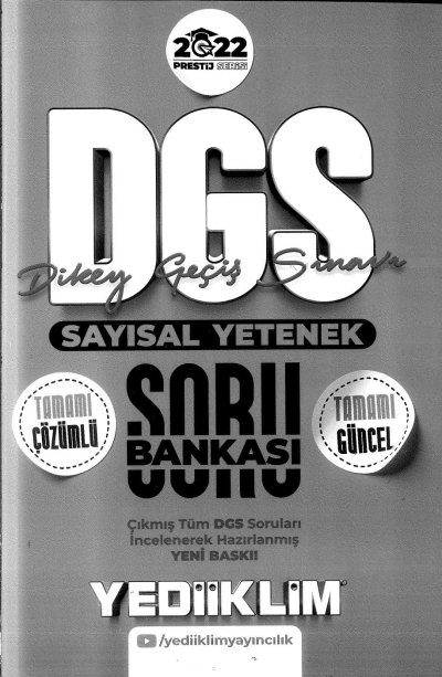 DGS SAYISAL YETENEK TAMAMI ÇÖZÜMLÜ SORU BANKASI