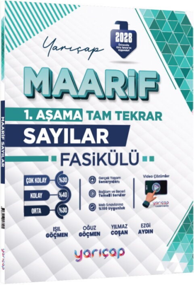 2028 TYT Sayılar Maarif Fasikülü 1. Aşama YarıÇap Yayınları Vega Efsanesi