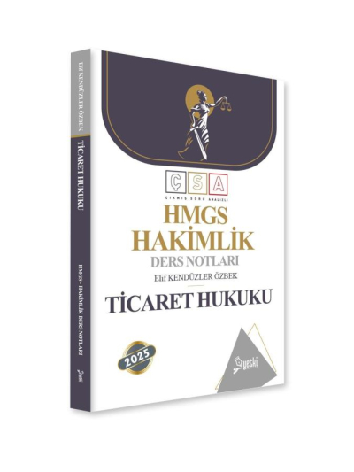 Çıkmış Soru Analizli Ticaret Hukuku Hakimlik Ders Notları Yetki Yayınları Vega Efsanesi