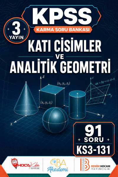 Katı Cisimler ve Analitik Geometri 3 Yayın 91 Soru (Benim Hocam - CBA - Hoca Kafası Yayınları) Vega Efsanesi