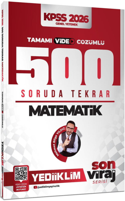2026 KPSS Matematik Son Viraj Serisi Tamamı Video Çözümlü 500 Soruda Genel Tekrar Kampı Yediiklim Yayınları Vega Efsanesi
