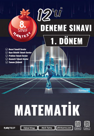 8. Sınıf 1. Dönem Mod 12 Matematik Deneme Sınavı Nartest Yayınları Vega Efsanesi