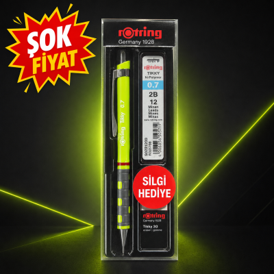 Rotring Tikky 0.7 Uçlu Kalem 2B Kalem Ucu Silgi li 3'lü Set Vega Efsanesi