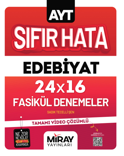 AYT Sıfır Hata Edebiyat 24x16 Fasikül Deneme Miray Yayınları