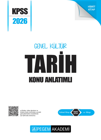 TARİH 2026 KPSS Genel Yetenek Genel Kültür Lisans Konu Anlatımlı Modüler Set Pegem Yayınları Vega Efsanesi