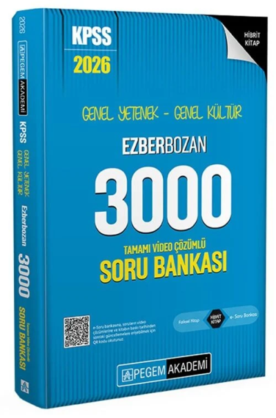 2026 KPSS Genel Yetenek Genel Kültür Ezberbozan 3000 Tamamı Video Çözümlü Soru Bankası Pegem Akademi Yayıncılık Vega Efsanesi