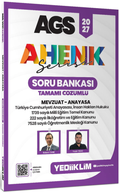 2027 MEB-AGS Mevzuat-Anayasa Soru Bankası Çözümlü Ahenk Serisi Yediiklim Yayınları Vega Efsanesi