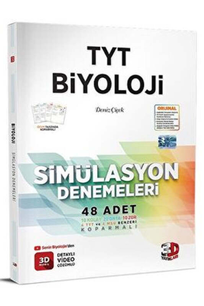 2025 TYT Biyoloji Simülasyon Denemeleri Detaylı Video Çözümlü 3D Yayınları Vega Efsanesi