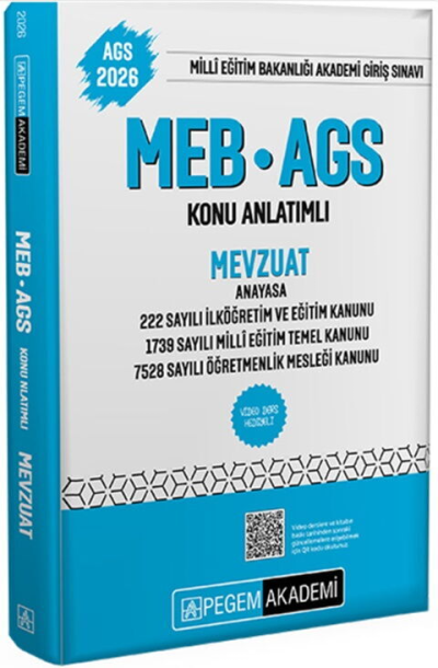 2026 MEB-AGS Konu Anlatımlı Mevzuat Pegem Akademi Yayıncılık