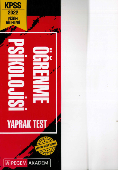 ÖĞRENME PSİKOLOJİSİ YAPRAK TEST Vega Efsanesi