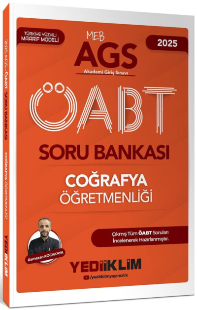 2025 MEB AGS ÖABT Coğrafya Öğretmenliği Soru Bankası Yediiklim Yayınları Vega Efsanesi