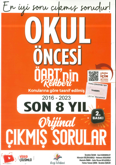 ÖABT OKUL ÖNCESİ ÖĞRETMENLİĞİ 2016-2023 ORJİNAL ÇIKMIŞ SORULAR Vega Efsanesi