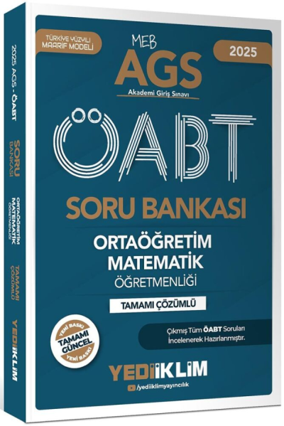 2025 MEB AGS ÖABT Ortaöğretim Matematik Öğretmenliği Tamamı Çözümlü Soru Bankası Yediiklim Yayınları Vega Efsanesi