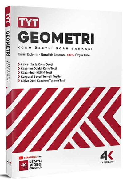 TYT Geometri Konu Özetli Soru Bankası 4K Yayınları Vega Efsanesi