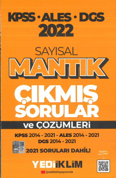 KPSS ALES DGS SAYISAL MANTIK 2014-2021 ÇÖZÜMLÜ ÇIKMIŞ SORULAR Vega Efsanesi