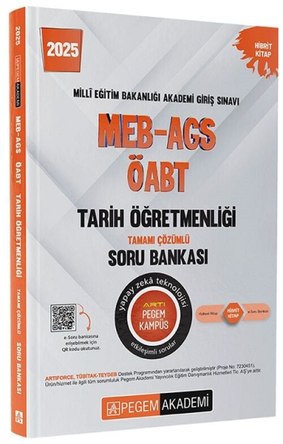 2025 MEB-AGS-ÖABT Tarih Öğretmenliği Tamamı Çözümlü Soru Bankası Pegem Akademi Yayıncılık Vega Efsanesi