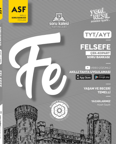 TYT AYT Felsefe Çek Kopart Akıllı Soru Bankası Föyü ASF Soru Kalesi Yayınları Vega Efsanesi