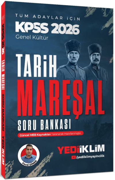 2026 KPSS Mareşal Genel Kültür Tarih Tüm Adaylar İçin Soru Bankası Yediiklim Yayınları Vega Efsanesi