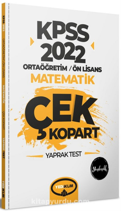 KPSS Ortaöğretim Ön Lisans Genel Yetenek Genel Kültür Matematik Çek Kopart Yaprak Test Vega Efsanesi
