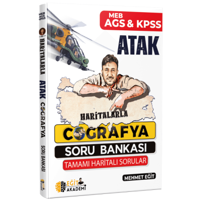2025 MEB AGS KPSS Haritalarla Atak Coğrafya Soru Bankası Eğit Akademi Vega Efsanesi