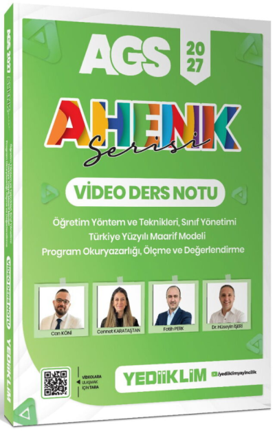 2027 MEB-AGS Eğitim Bilimleri ÖYT, Sınıf Yönetimi, TYMM, Program Okuryazarlığı, Ölçme Değerlendirme Video Ders Notu Ahenk Serisi Yediiklim Yayınları Vega Efsanesi