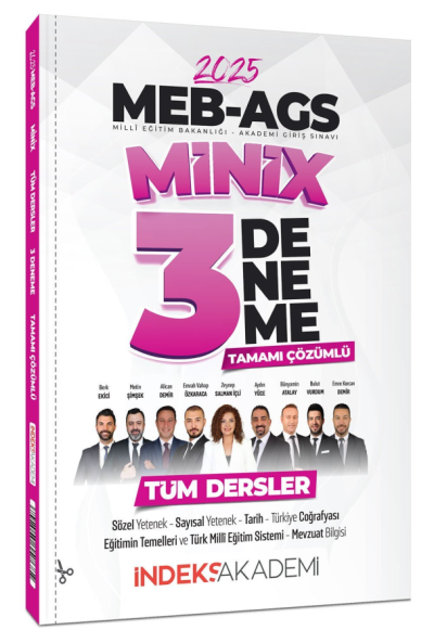 2025 MEB-AGS Tüm Dersler MiniX 3 Deneme Çözümlü İndeks Akademi Yayıncılık Vega Efsanesi